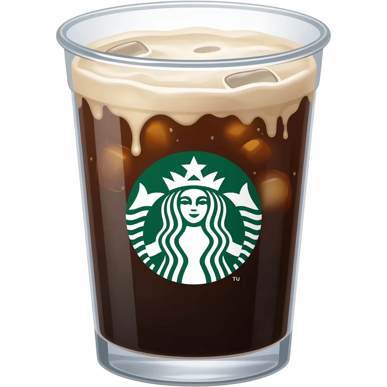 a cup of ice Starbucks Americano emoji