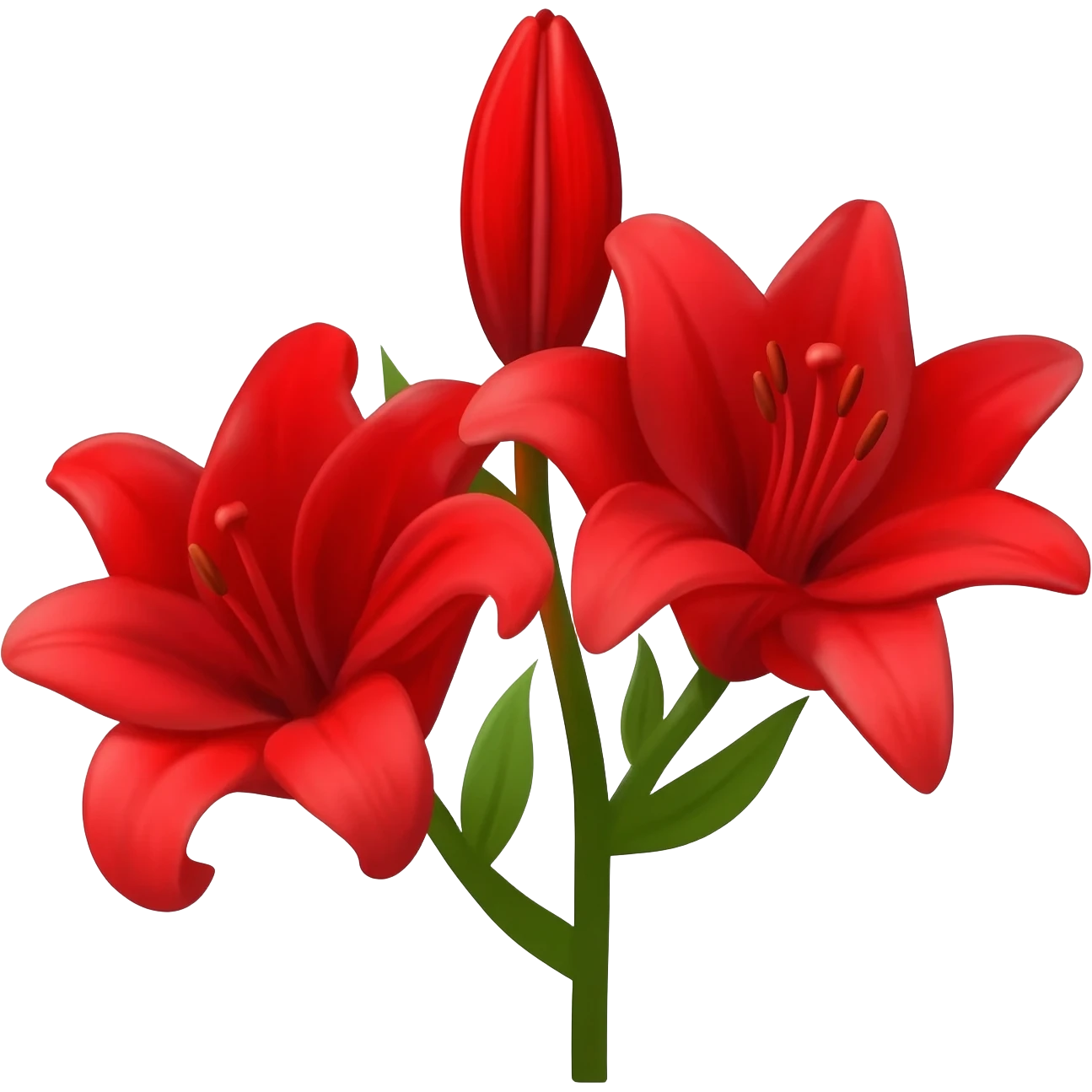 lirios vermelhos emoji