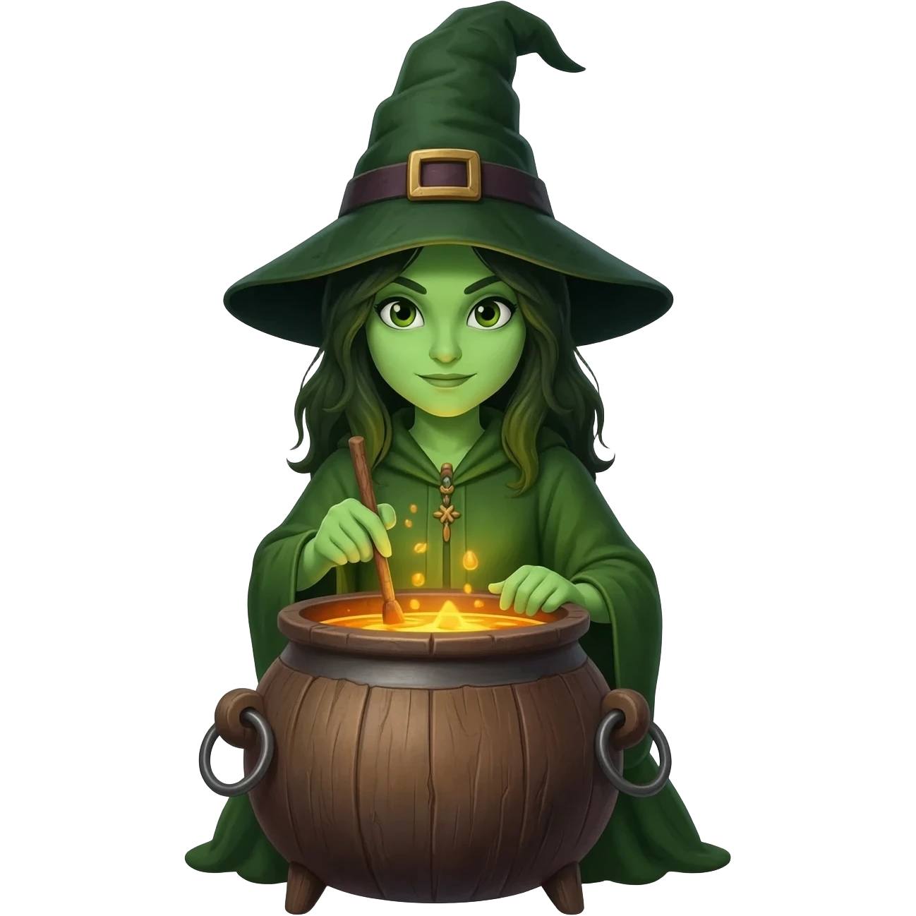 green witch cooking potion emoji