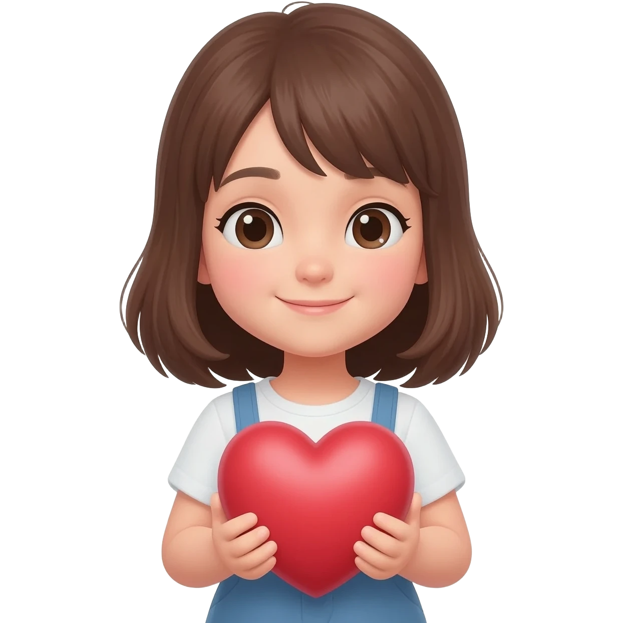 сердечко держит девочка emoji