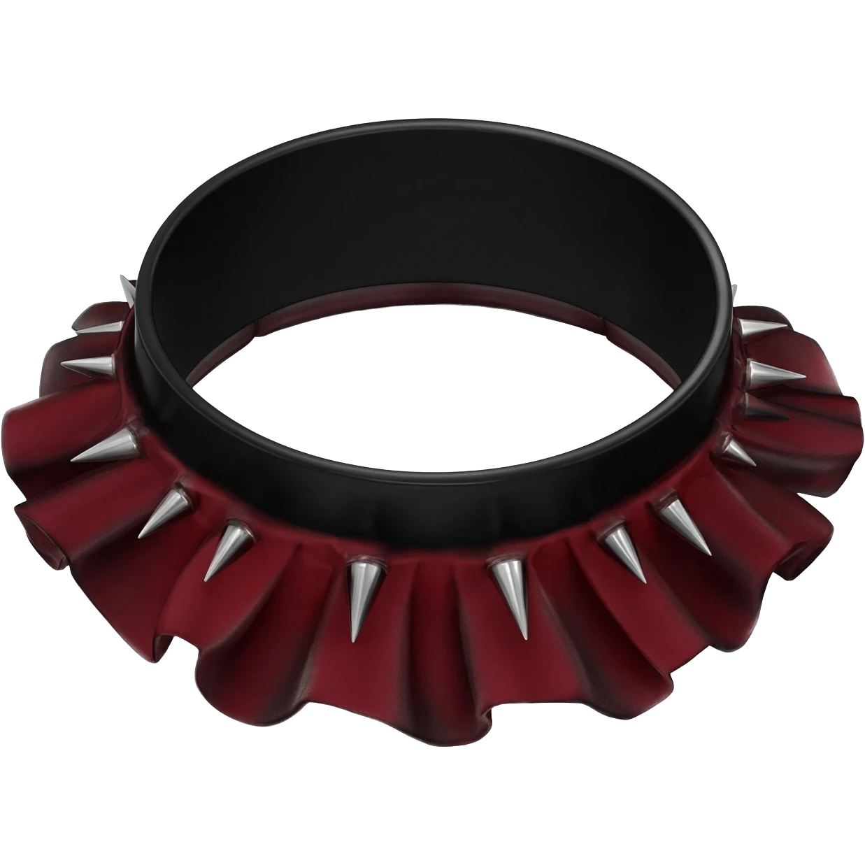 Black and red gothic lolita spiked choker-collar  emoji