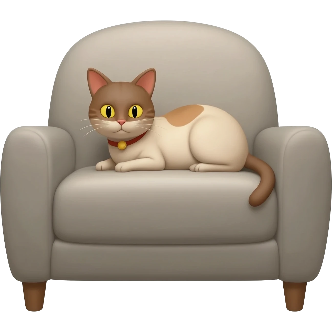 generate a slack emoji of a cat on a couch, in the style of meow blob cats emoji
