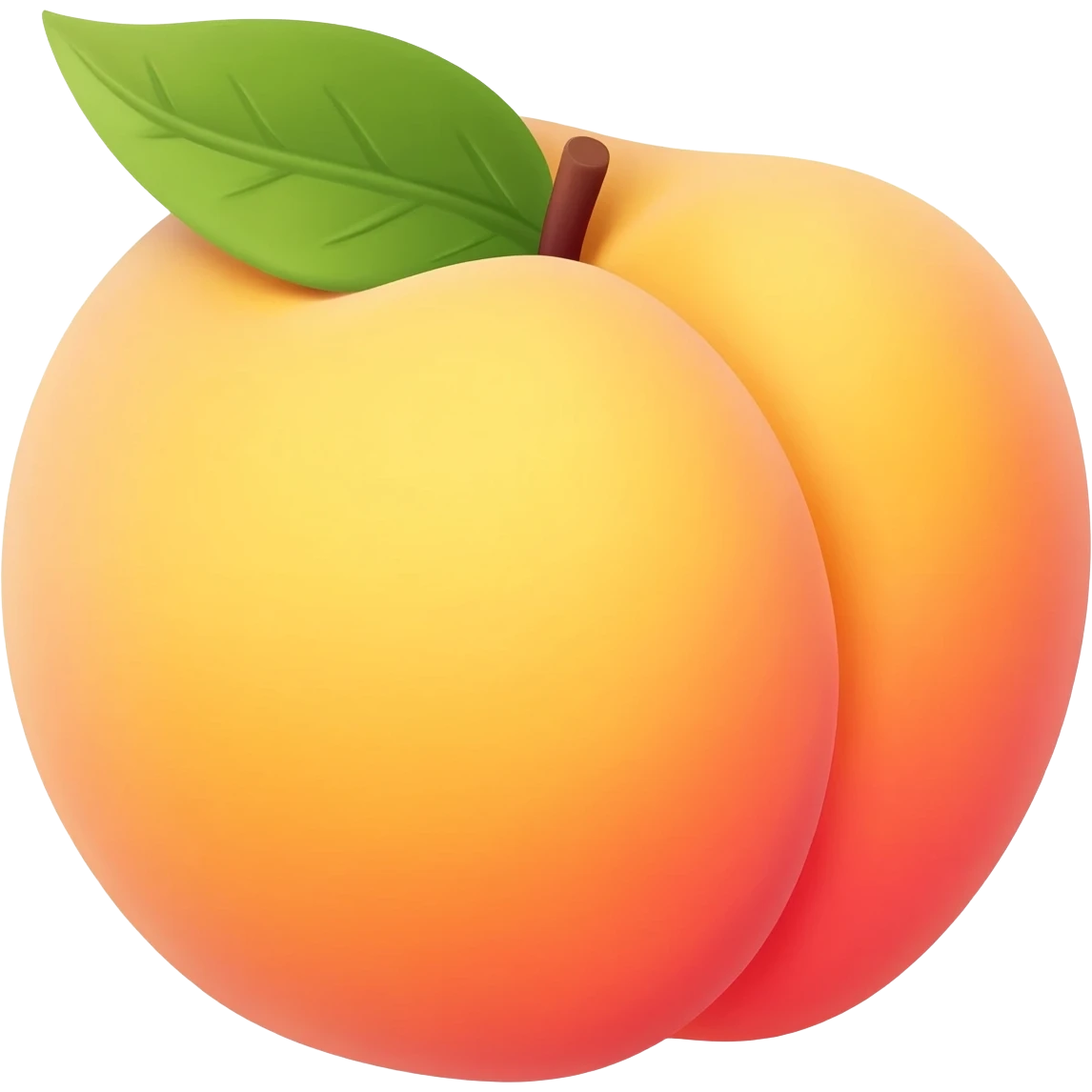 peach with one leaf emoji