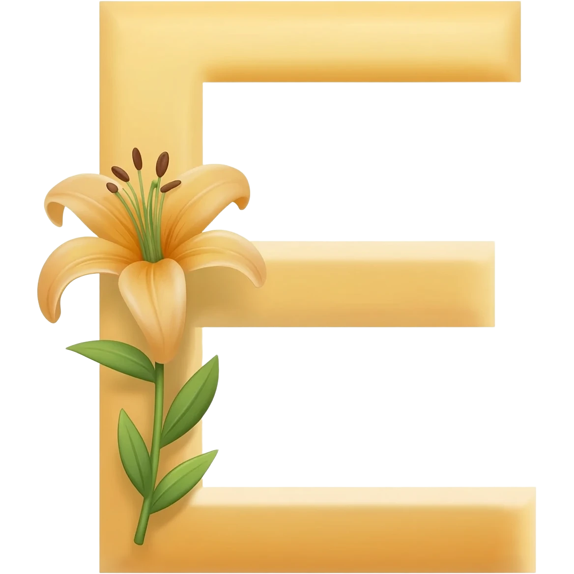 БУКВА E С ЛИЛИЯМИ emoji