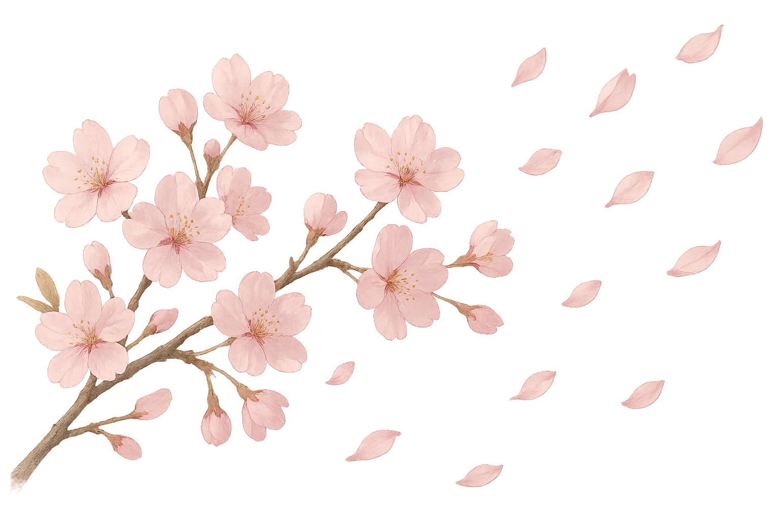 sakura blossom in the wind emoji