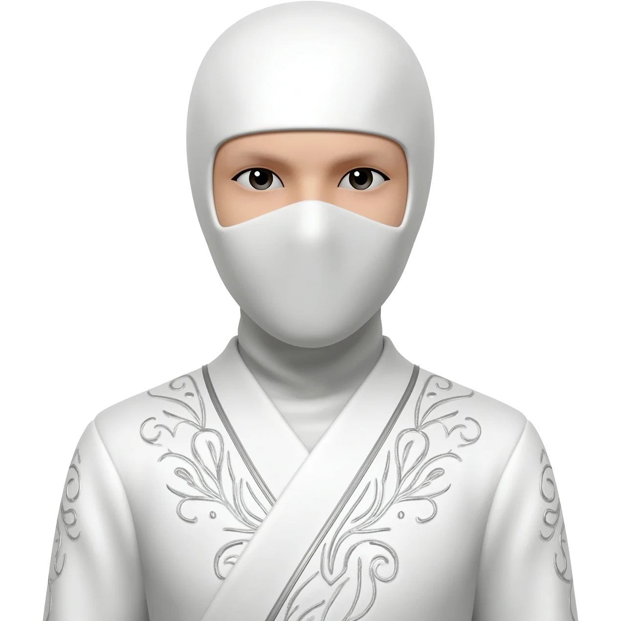 Roupa de ninja branca emoji