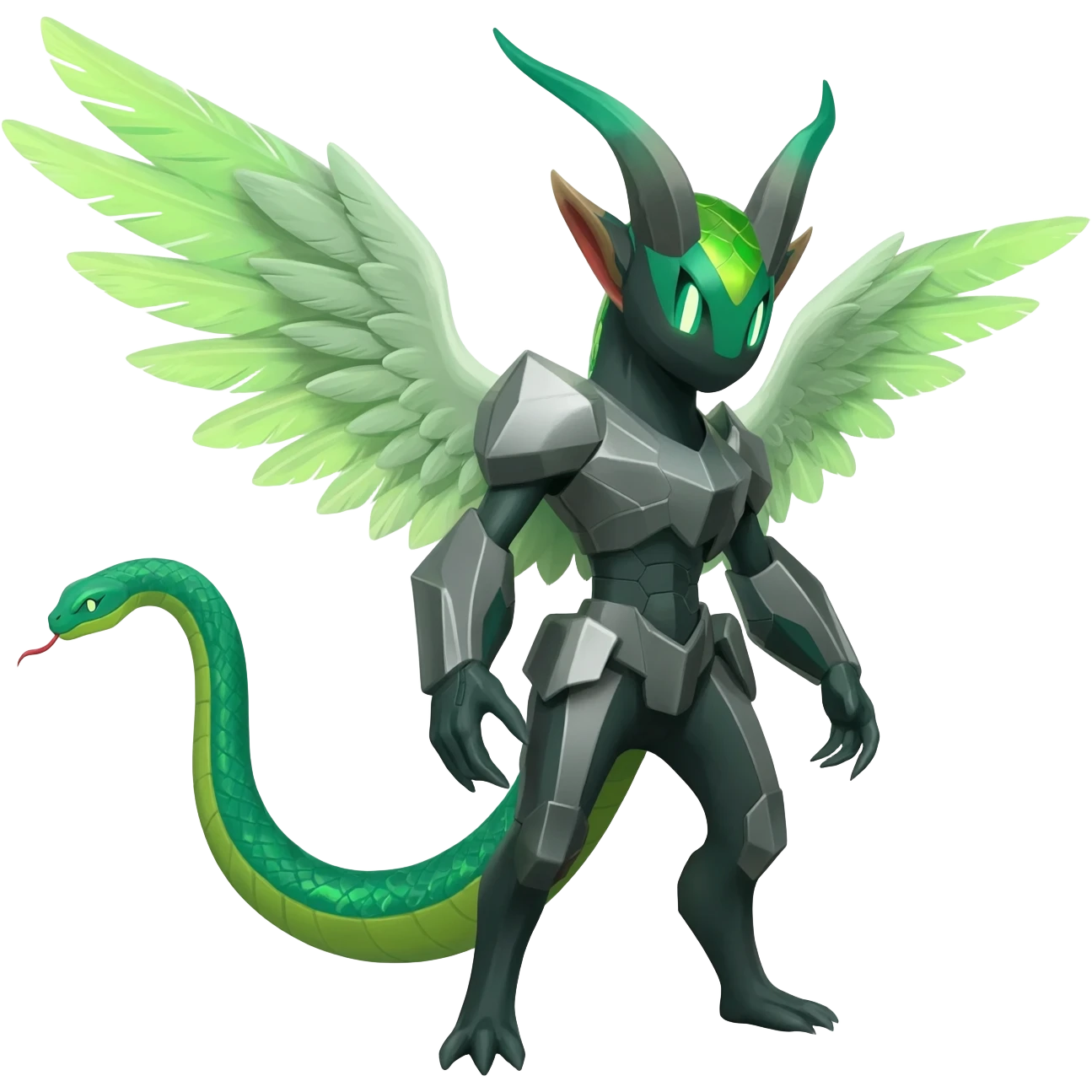  exotic Fakémon-Pokémon-Dutch-Angel-Dragon-Wickerbeast-Grem2-Sergal-Trico-Vernid-creature emoji