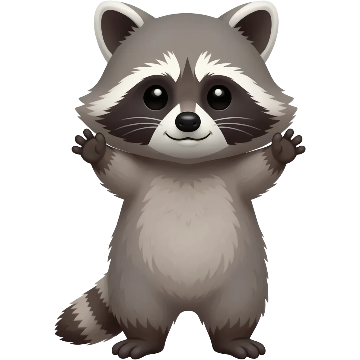 Cute Racoon gets choked by hands at the neck emoji