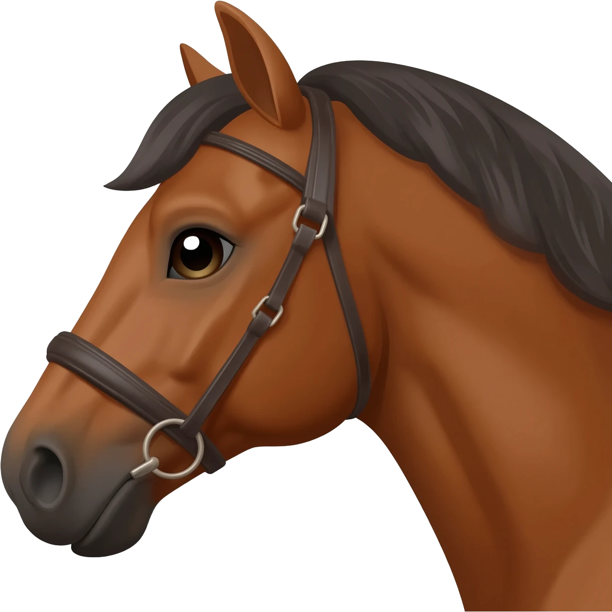 Focus only on the horses head, with blinders on it.  Add side blinders to the horse. emoji