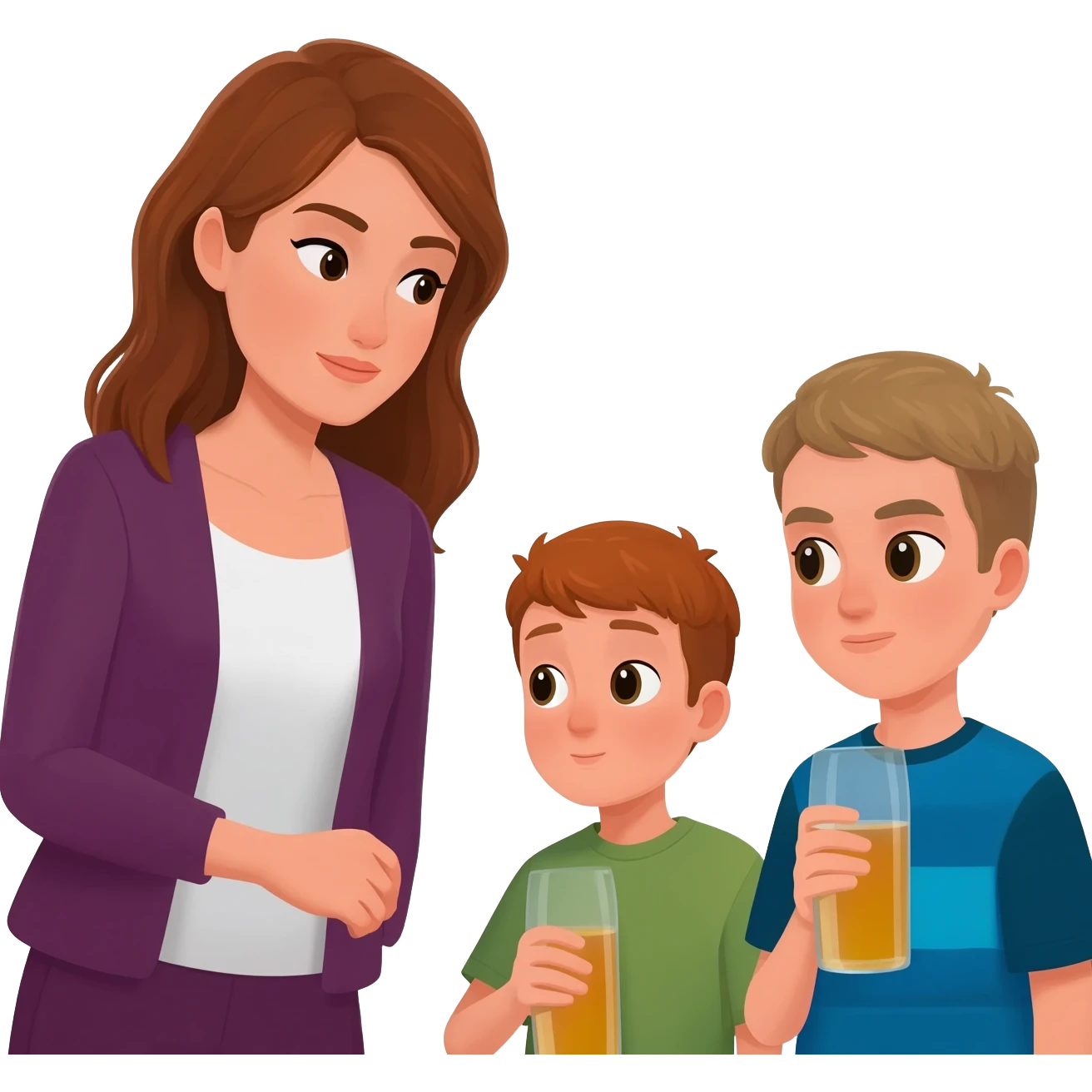 A woman emojie that looks after her brothers while they are drinking emoji