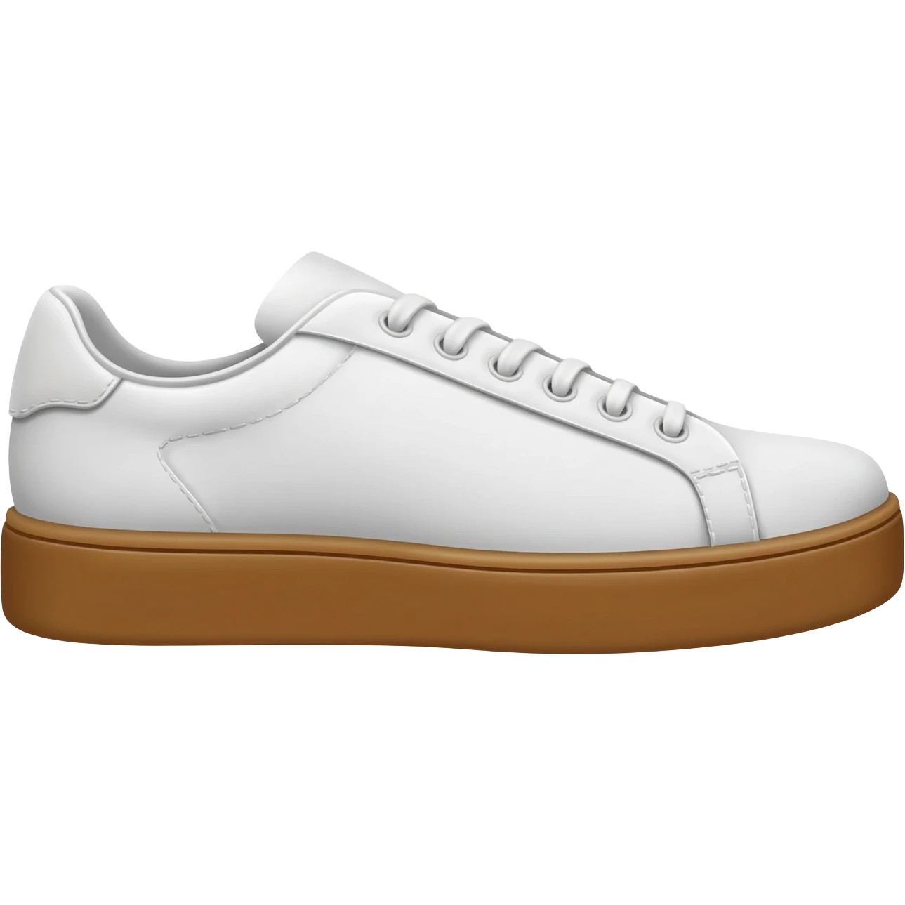 white trainer with gum sole emoji
