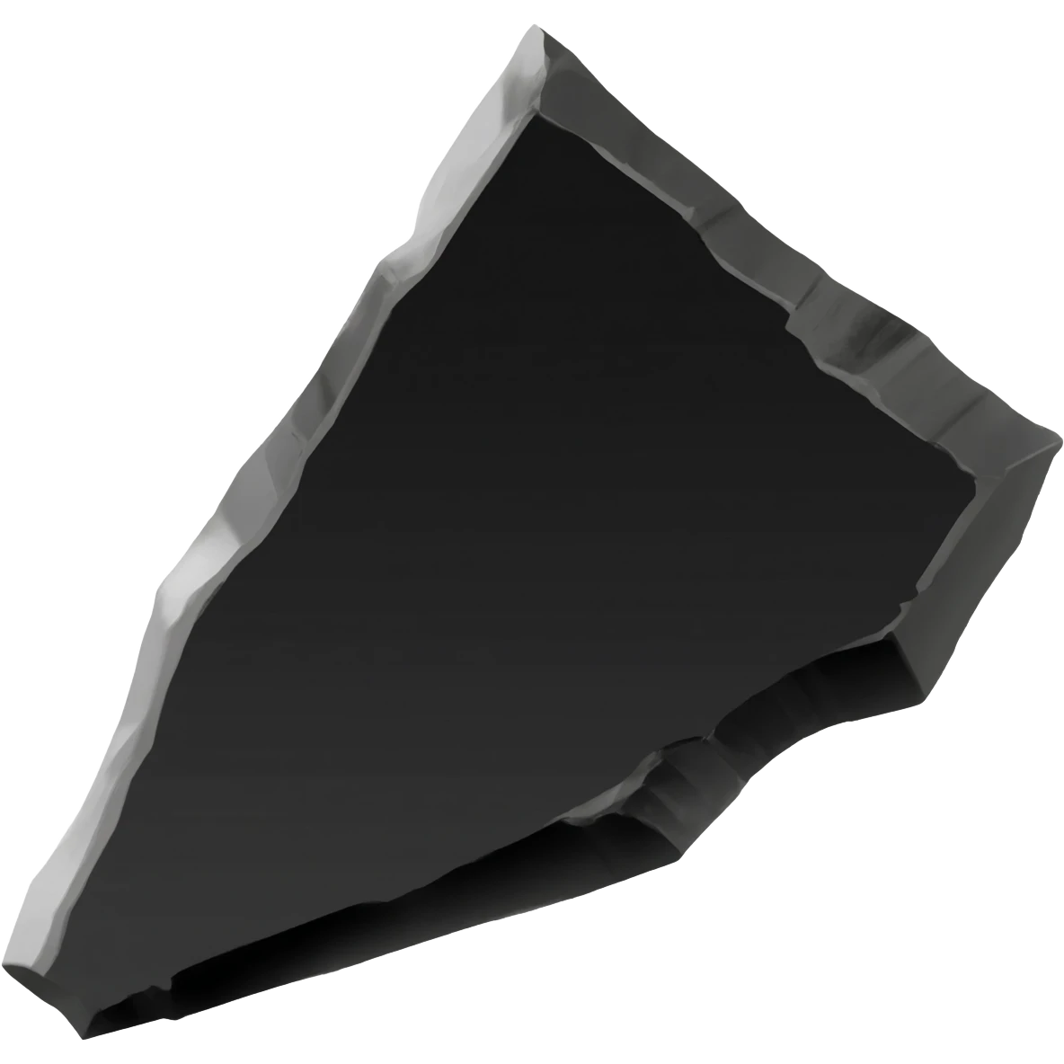 generate a black dark shard in a transparent background in and in a 112 x 112 shape emoji