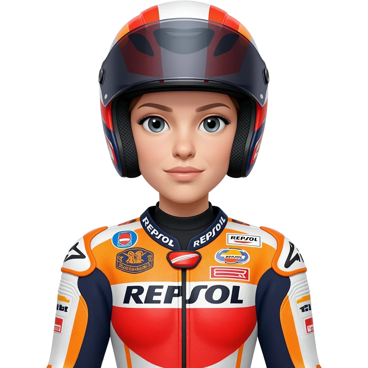 Pembalap Repsol perempuan emoji