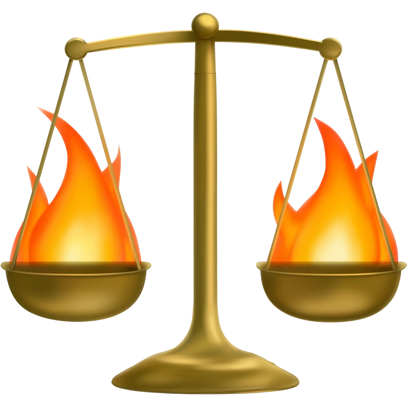 Balança com fogo emoji