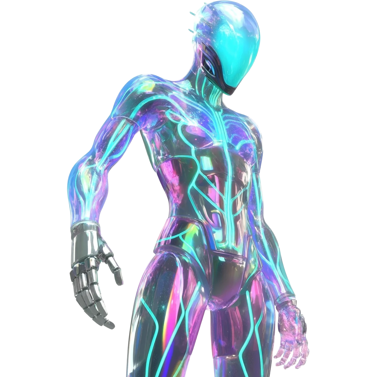  Epic legendary rare mechanical Shiny sparkly transparent bioluminescent luminescent vibrant bright pastel dark exotic iridescent colorful gradients futuristic modern metallic glossy glittery fantasy-cyber-Protogen-Fakémon-Pokémon-Vernid-creature emoji