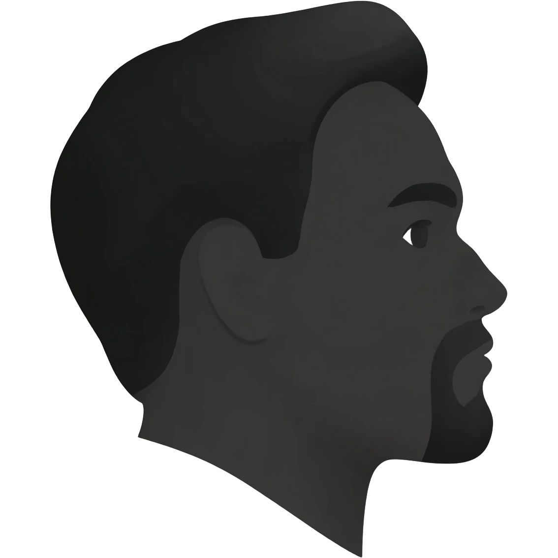 black side profile silhouette emoji