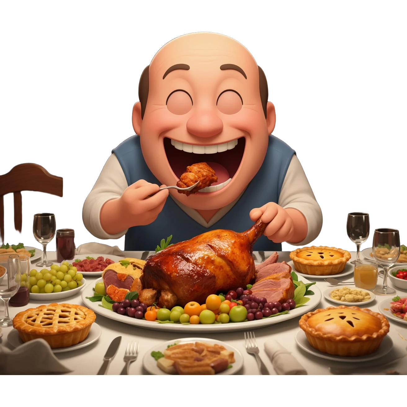 Gluttony . Overeating emoji