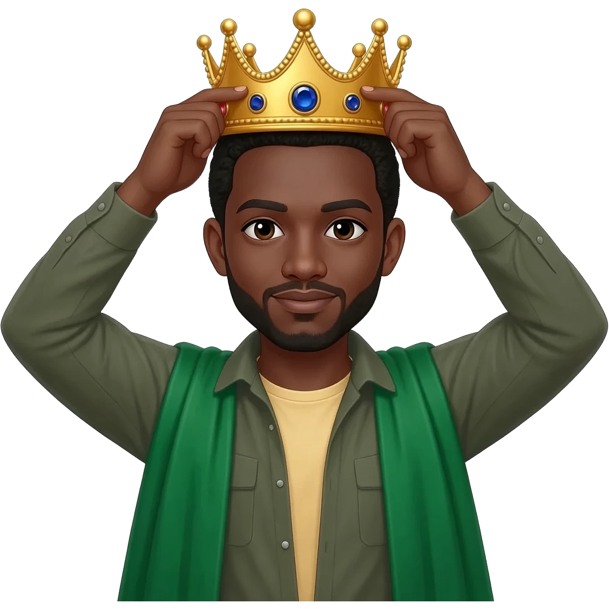 lamine yam putting crown on his head emoji