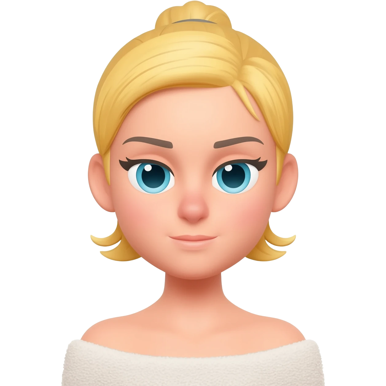 blonde girl getting a massage
 emoji
