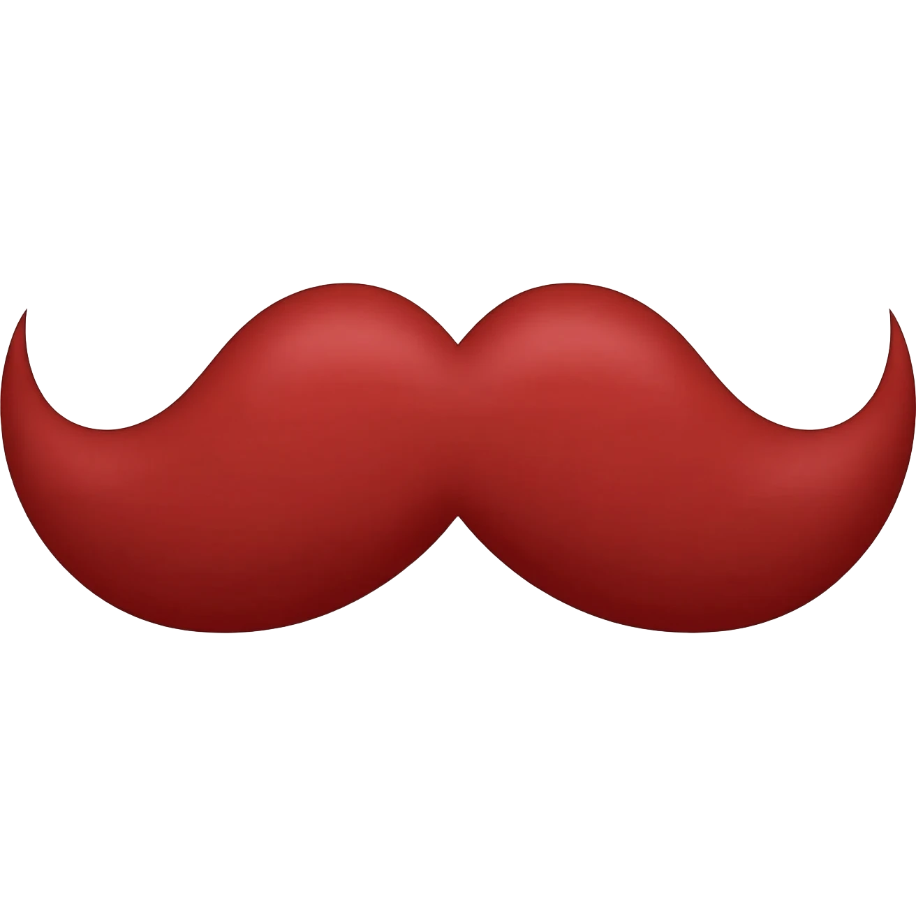 a red moustace emoji