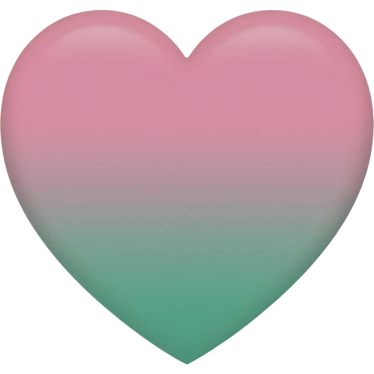 Ombre blush pink heart sage green emoji