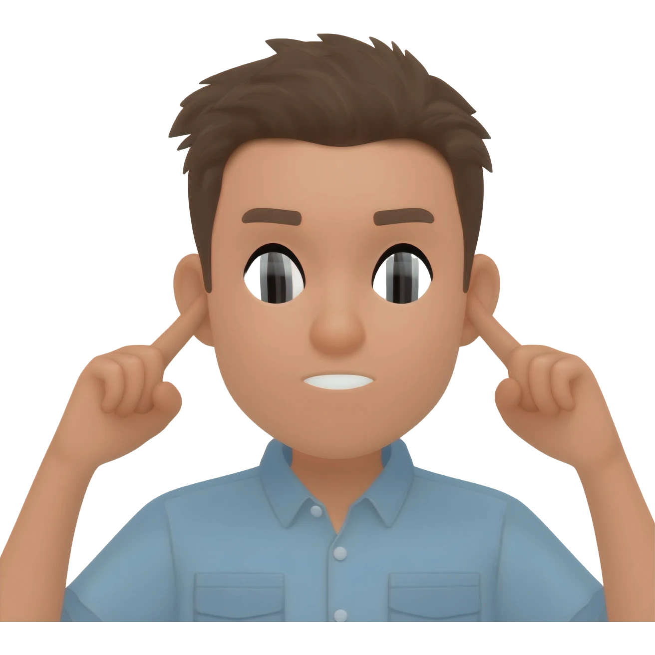 Emoji sticking his fingers in his ears emoji