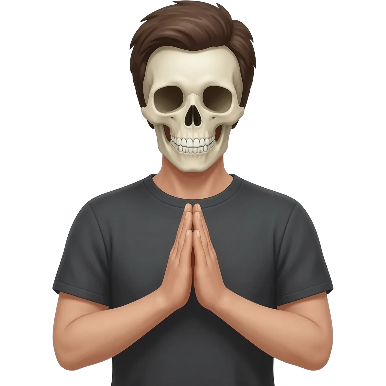 skeleton man praying emoji