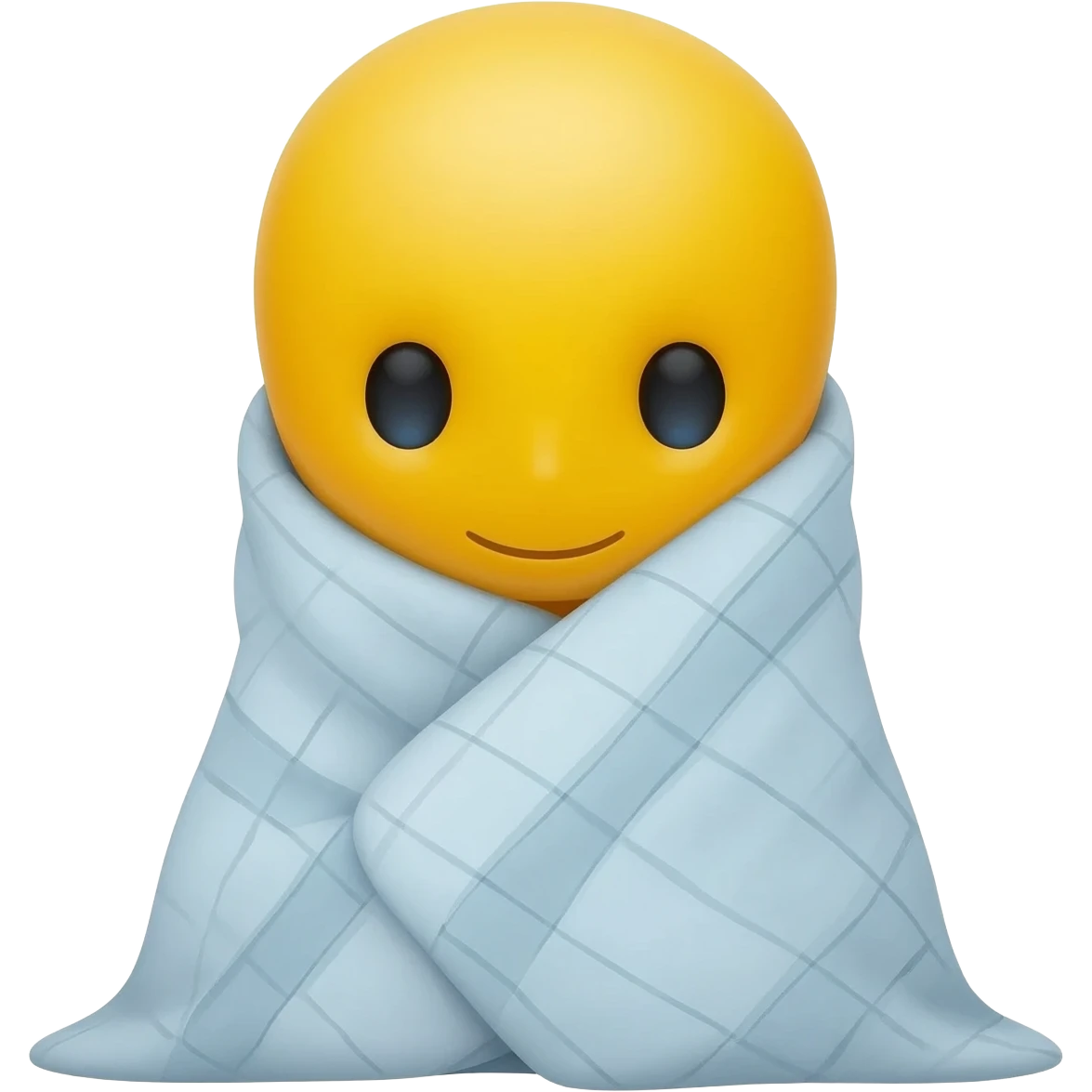 Yellow emoji face hiding in blanket emoji