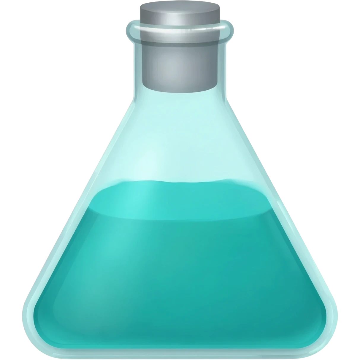 Teal triangle science jar emoji