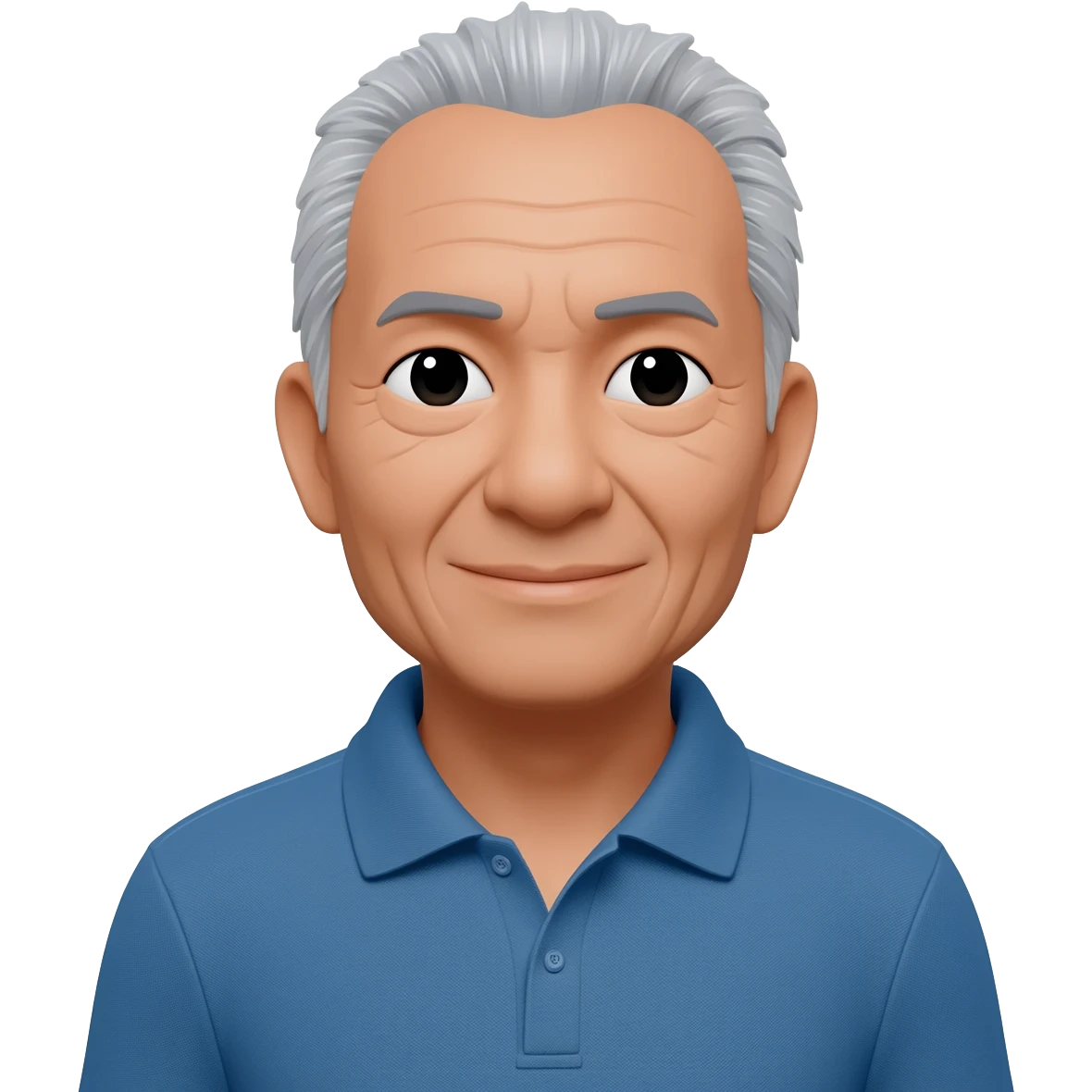 grandpa, short, grey hair, polo shirt, filipino emoji