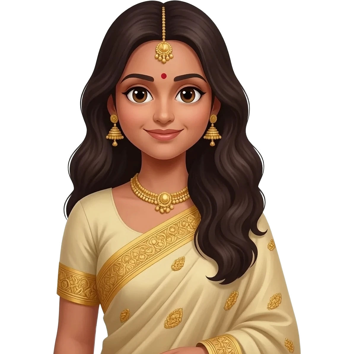 Indian lady wearing saree or lehenga choli emoji