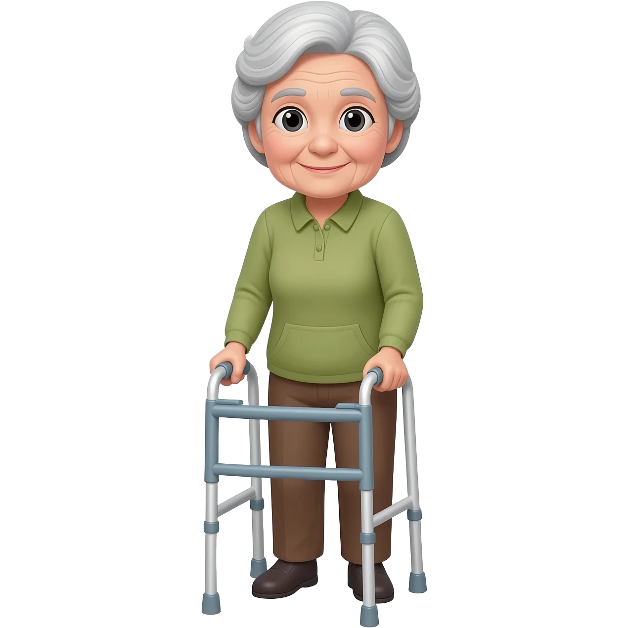 Grandma walking frame emoji