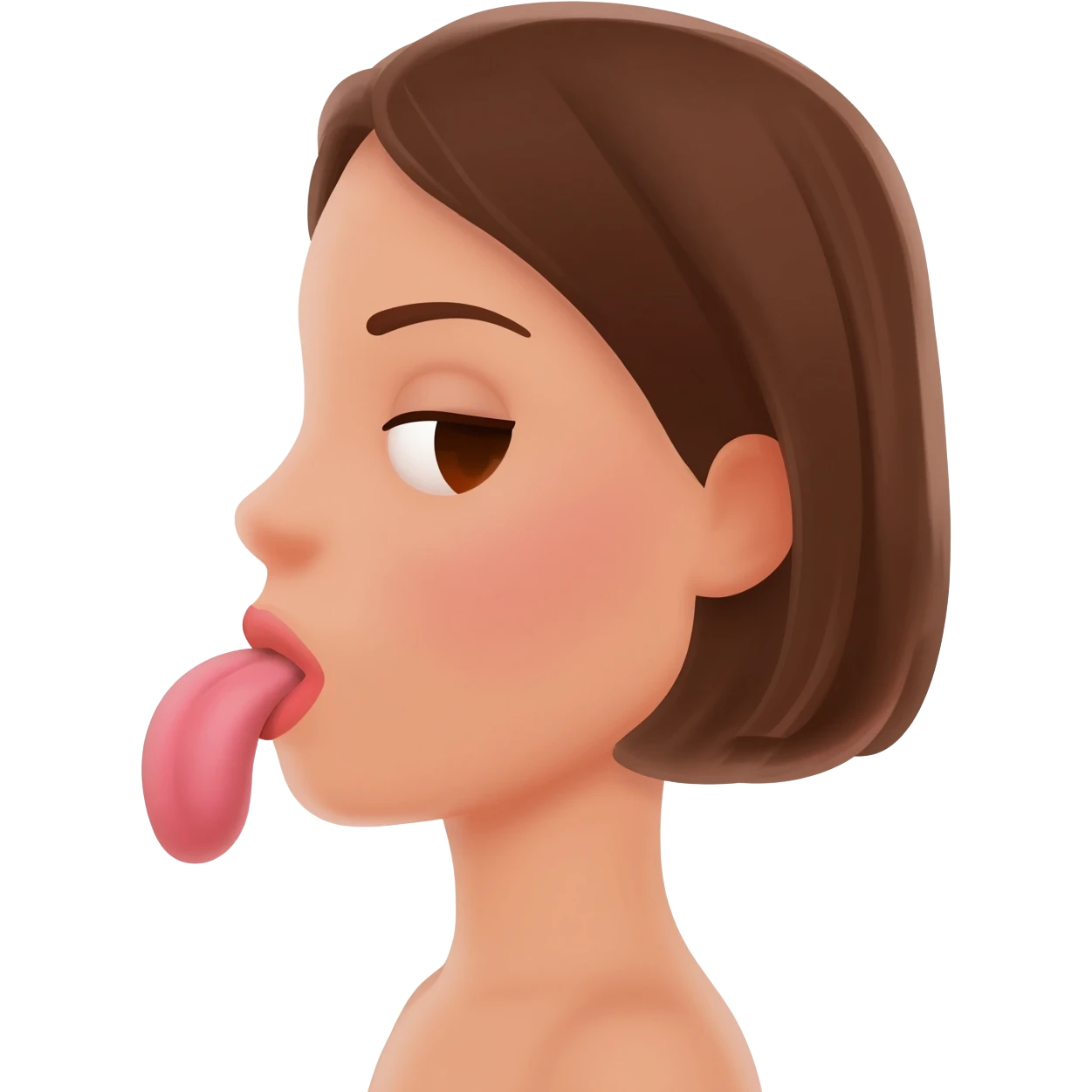 Woman giving a blowjob emoji