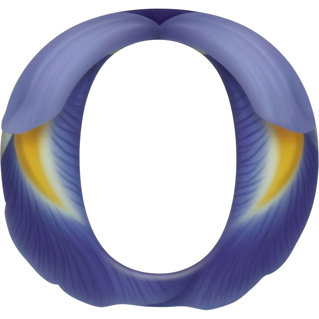 БУКВА О С ИРИСАМИ emoji