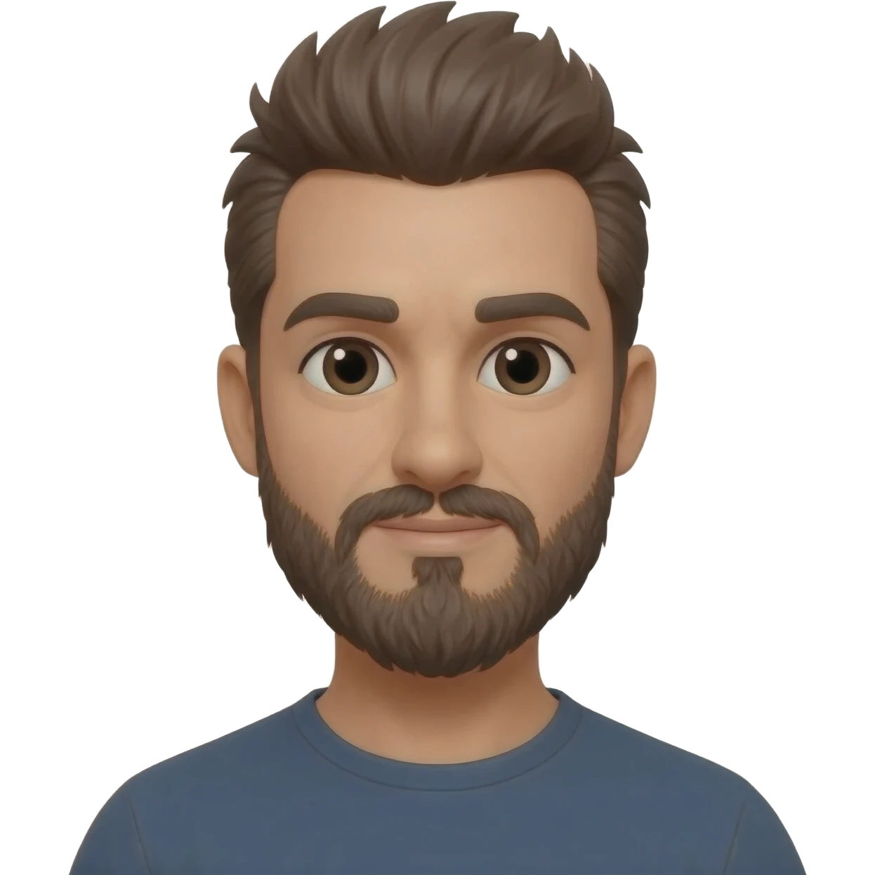 Beard man with mullet emoji