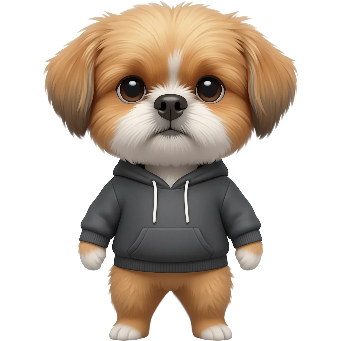 shih tzu in hoody emoji