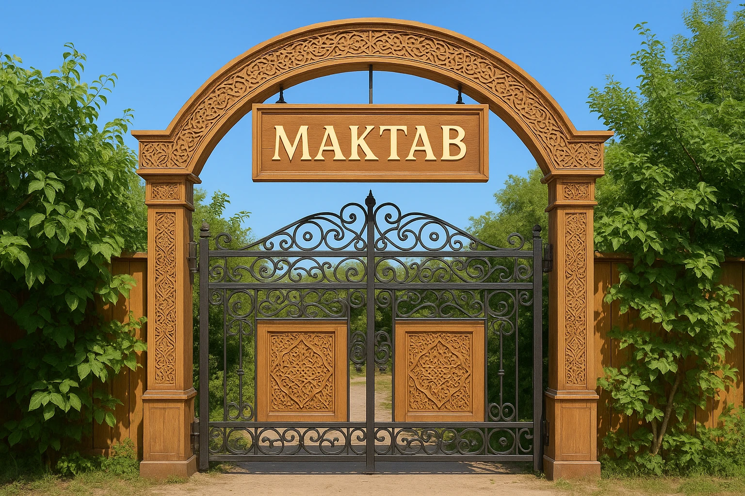 maktab darvozasini yasab ber emoji