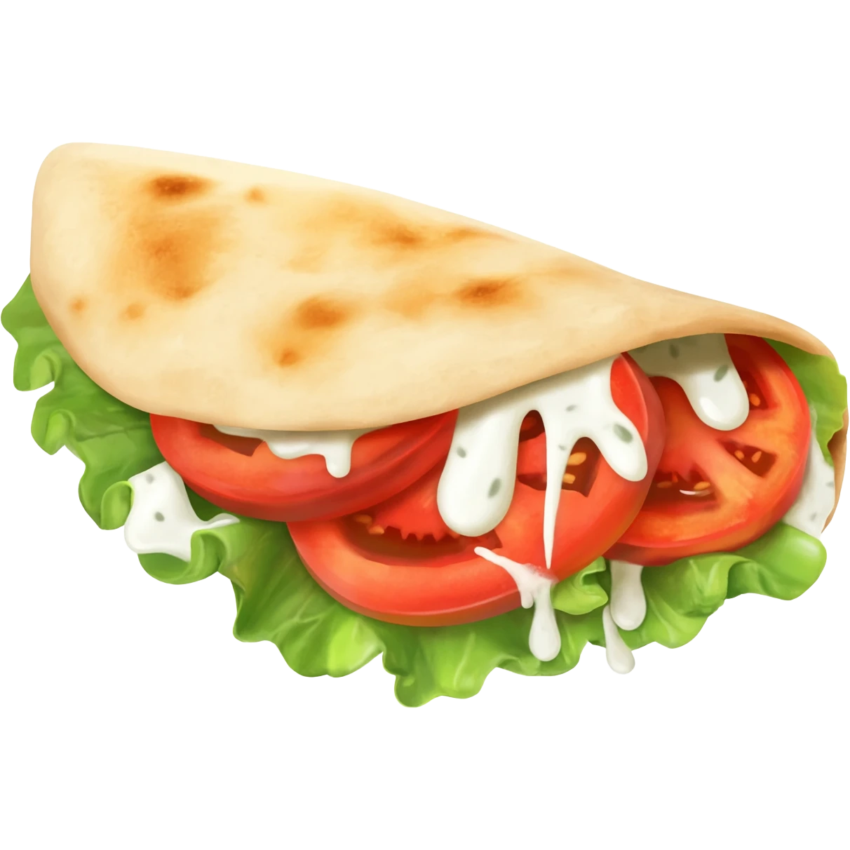 a shawarma that is dripping with sauce emoji