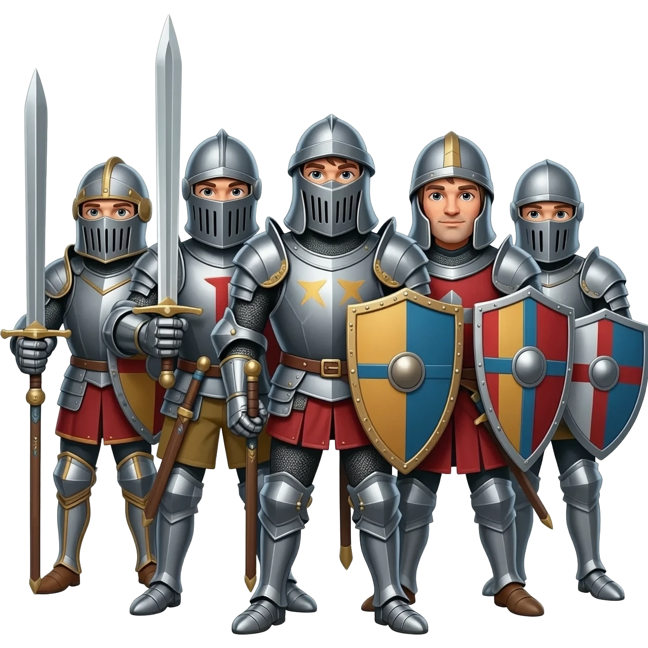 Knights holding a sword and shield emoji