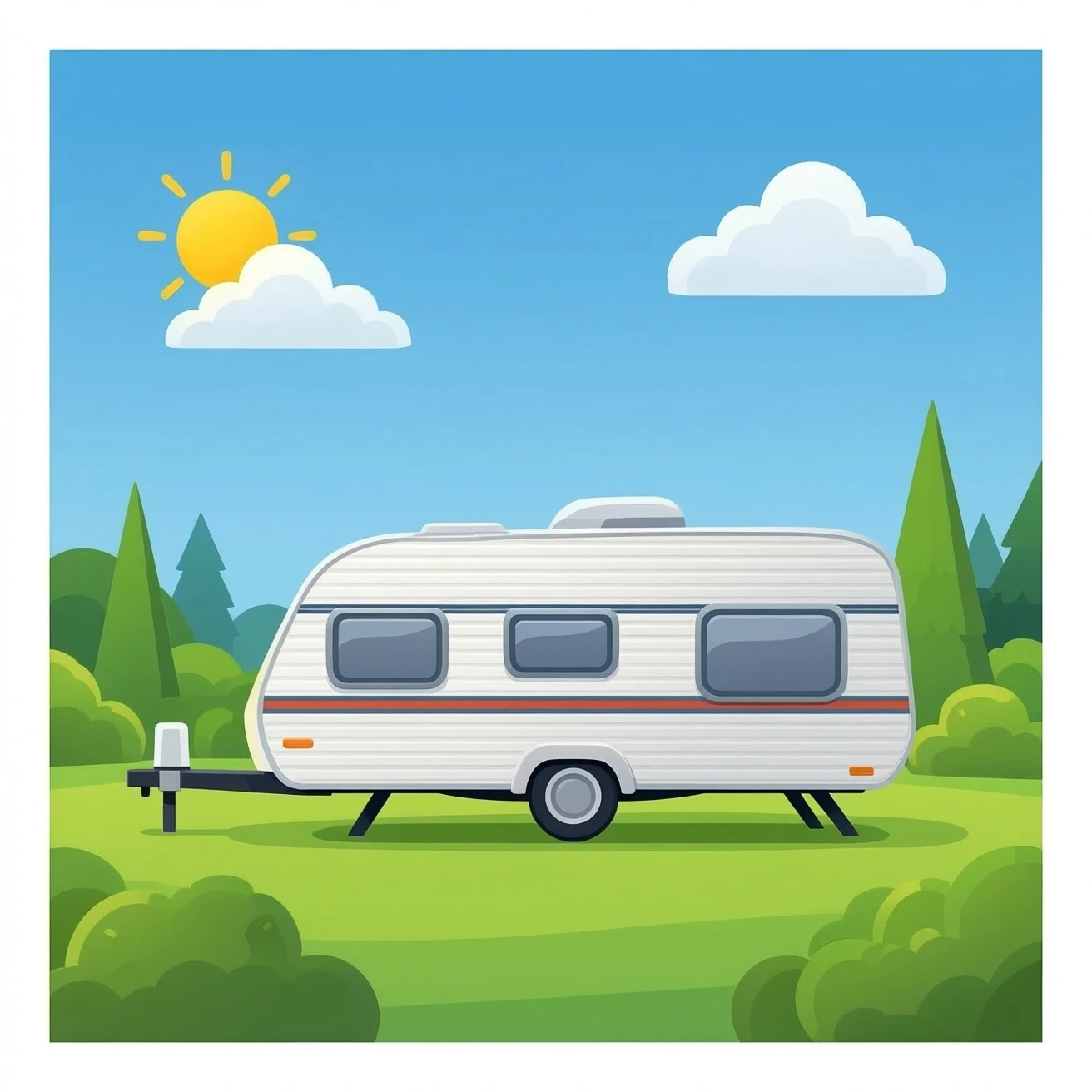 Holiday home static Caravan emoji