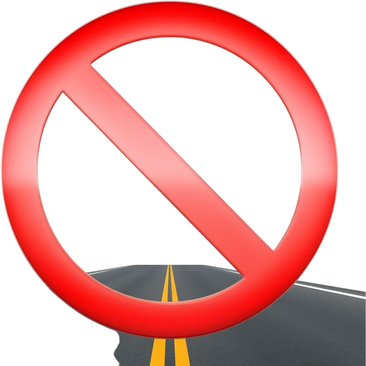 road No Entry Sign emoji