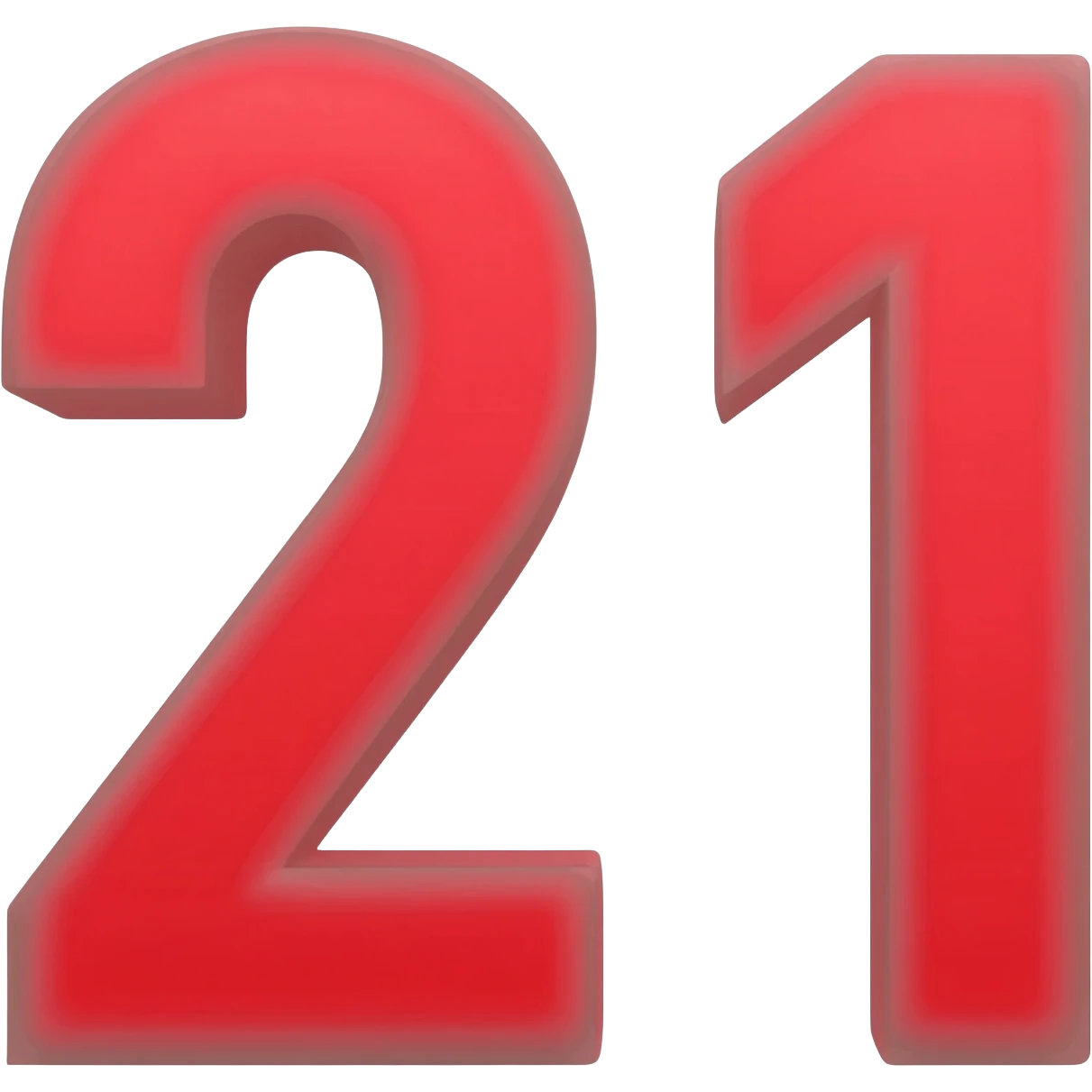 red 21 emoji