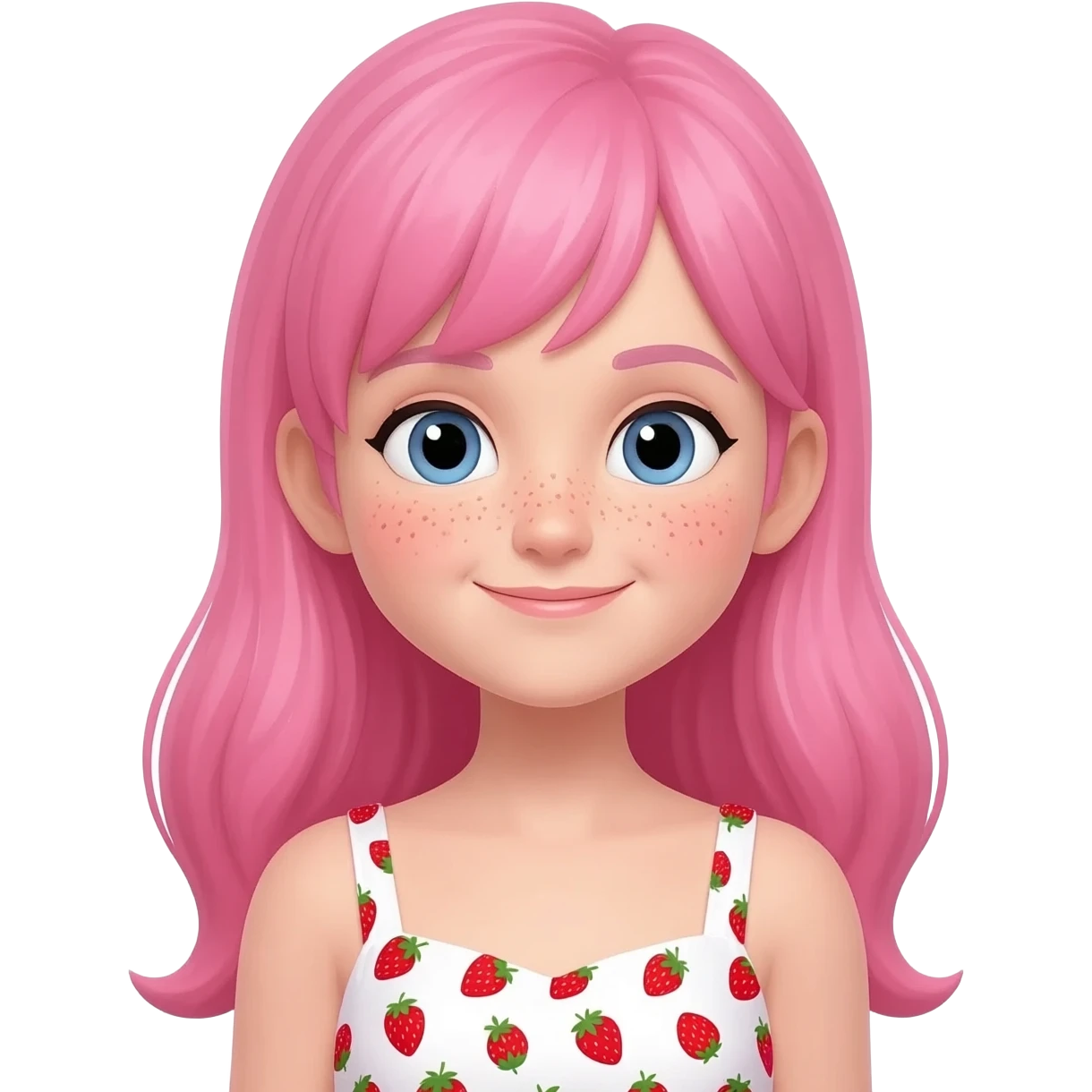 Pink strawberry girl emoji