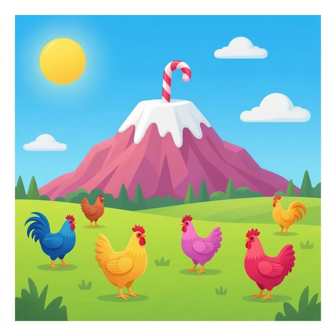 in: Locations
Big Rock Candy Mountain chickens. emoji