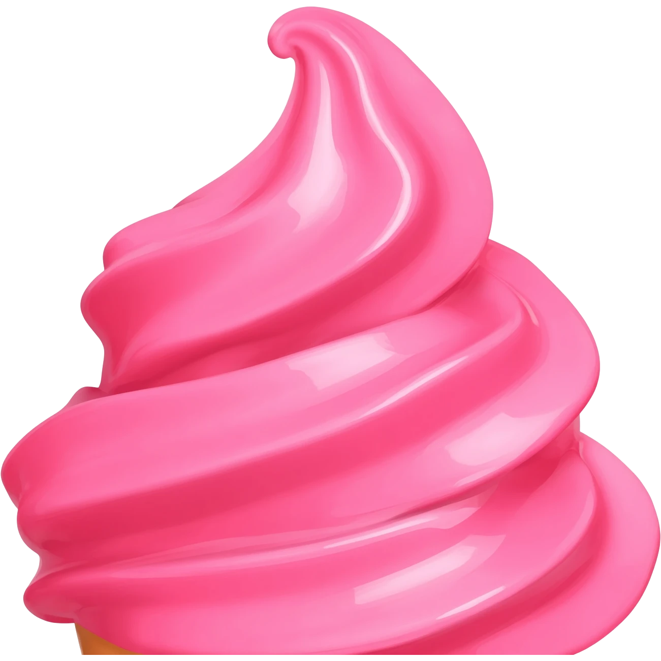 Ice cream with not cone or bowl and make it strawberry emoji