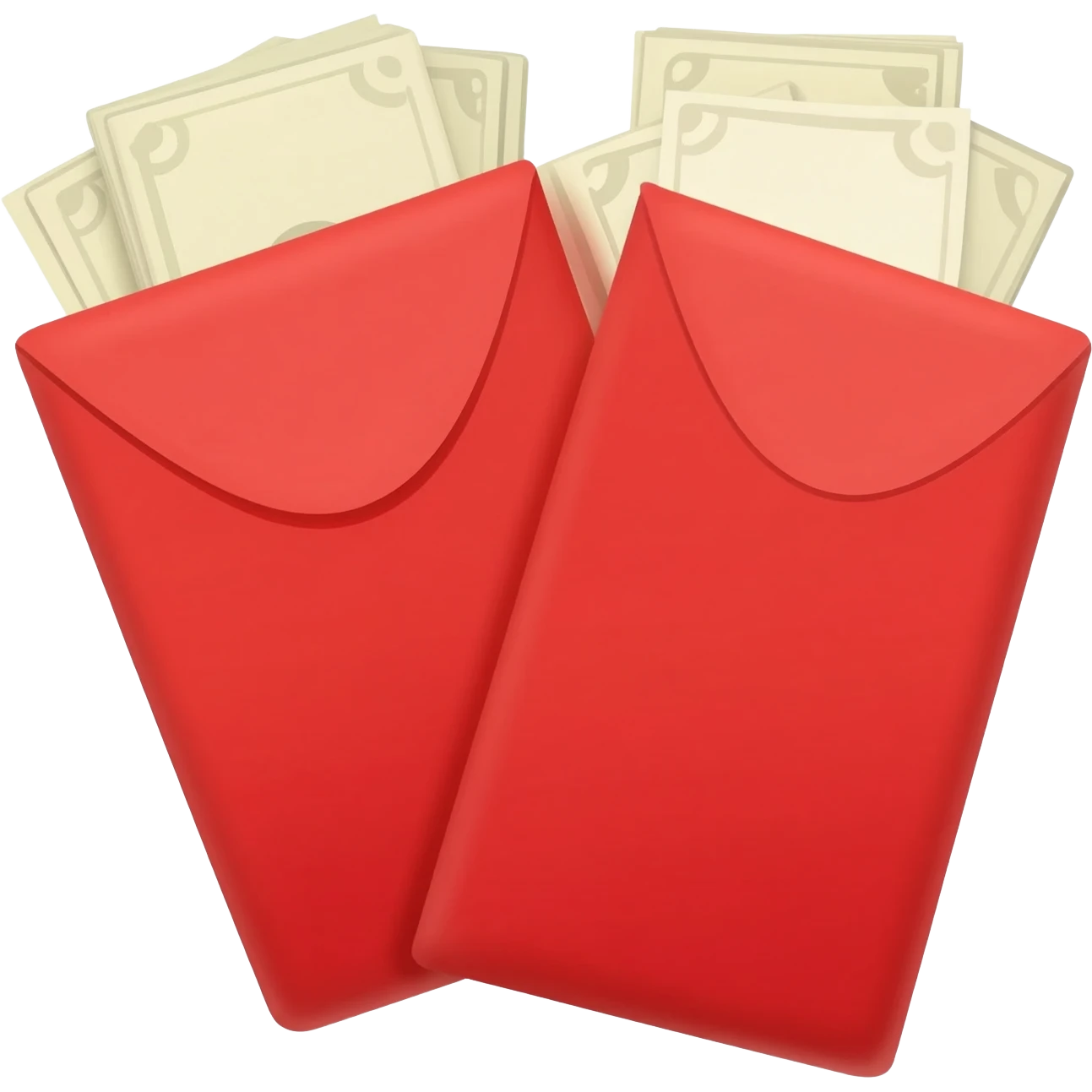 Red envelopes stuffed with cash emoji