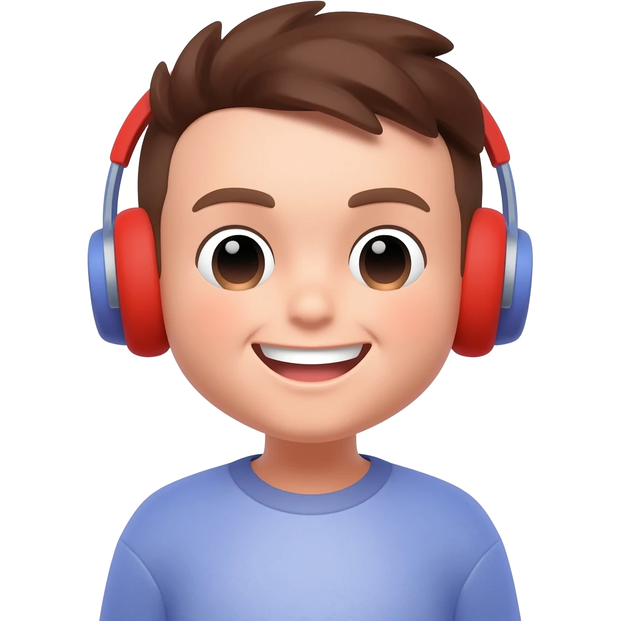 human looking very happy and listened emoji