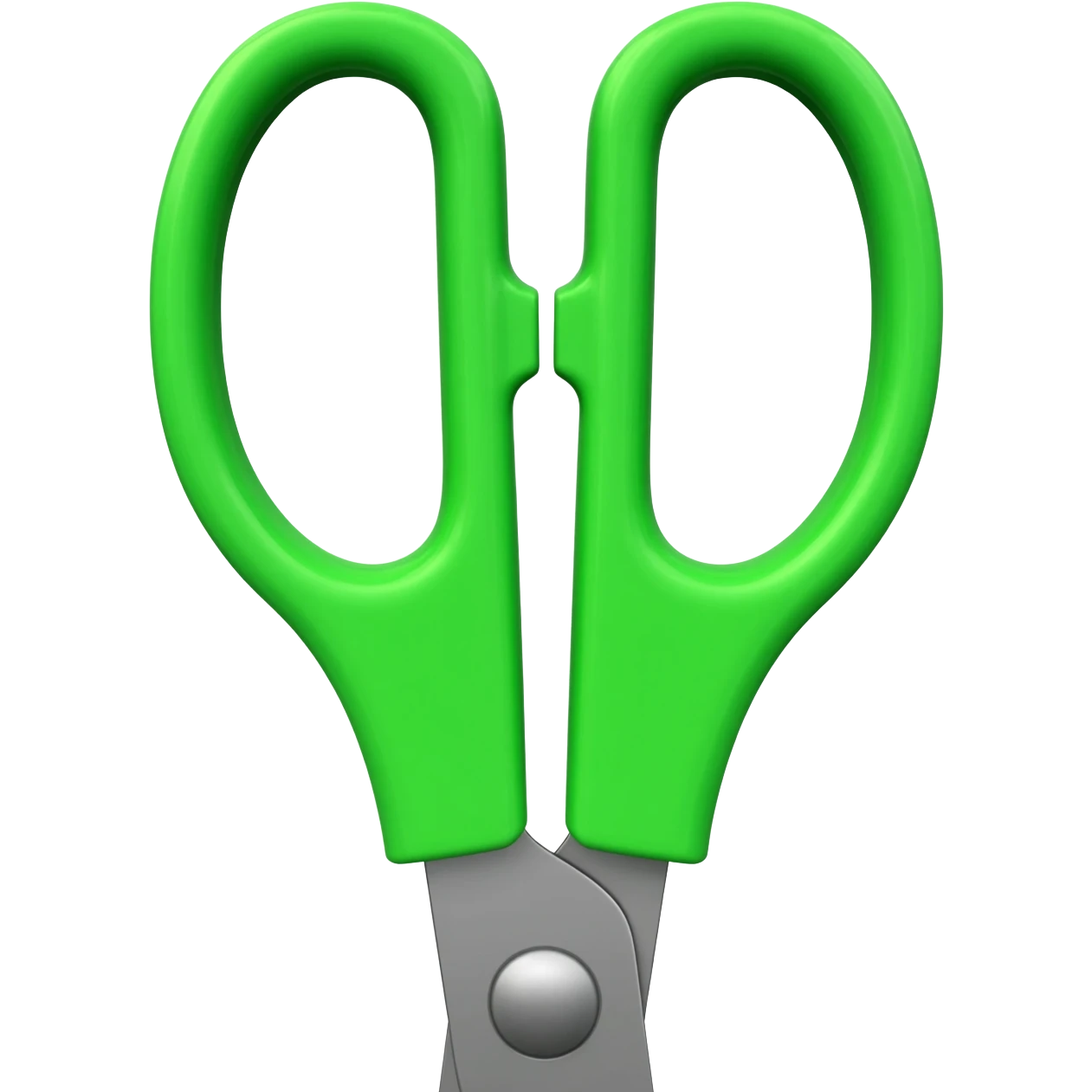 Scissors with green handle emoji