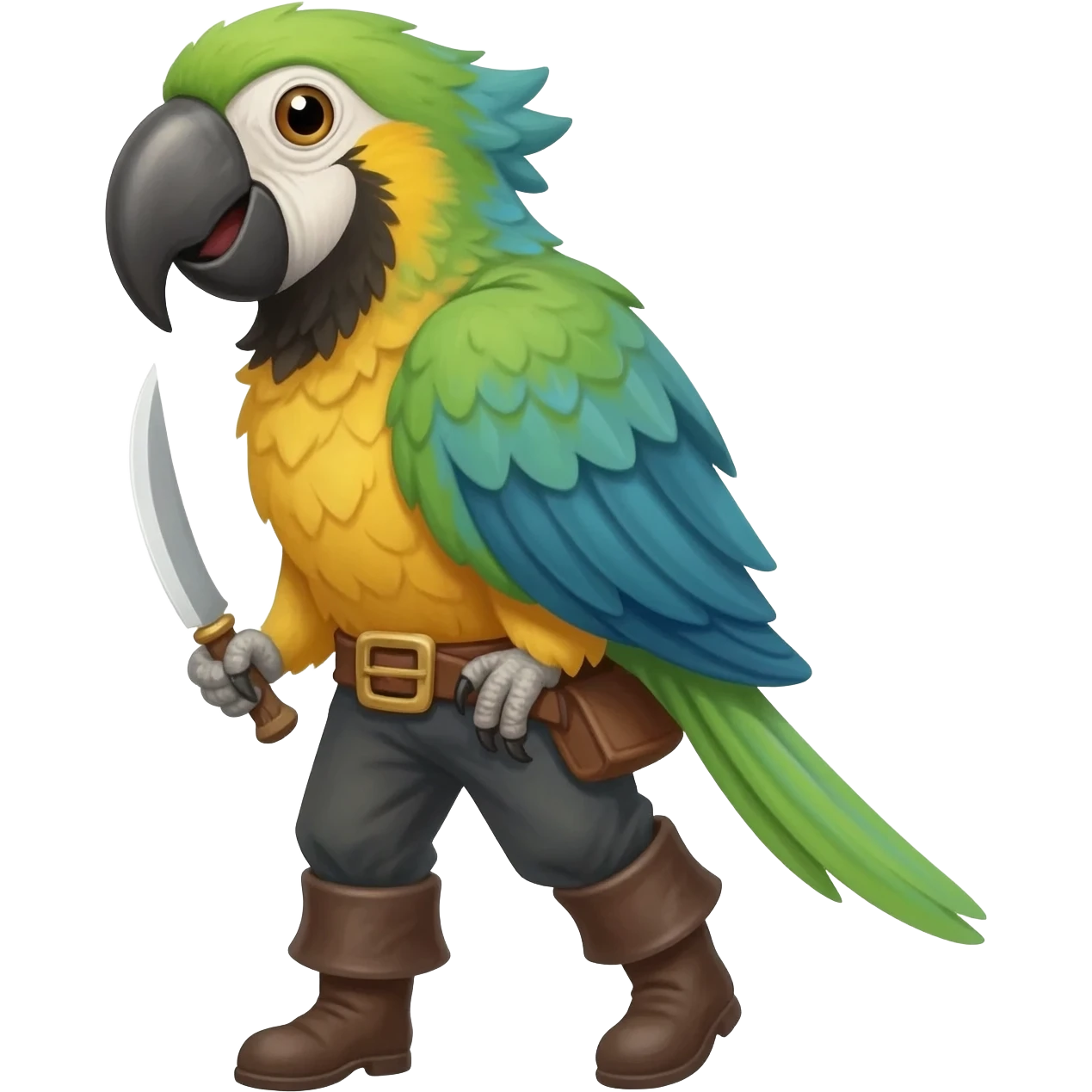pirate and parrot emoji