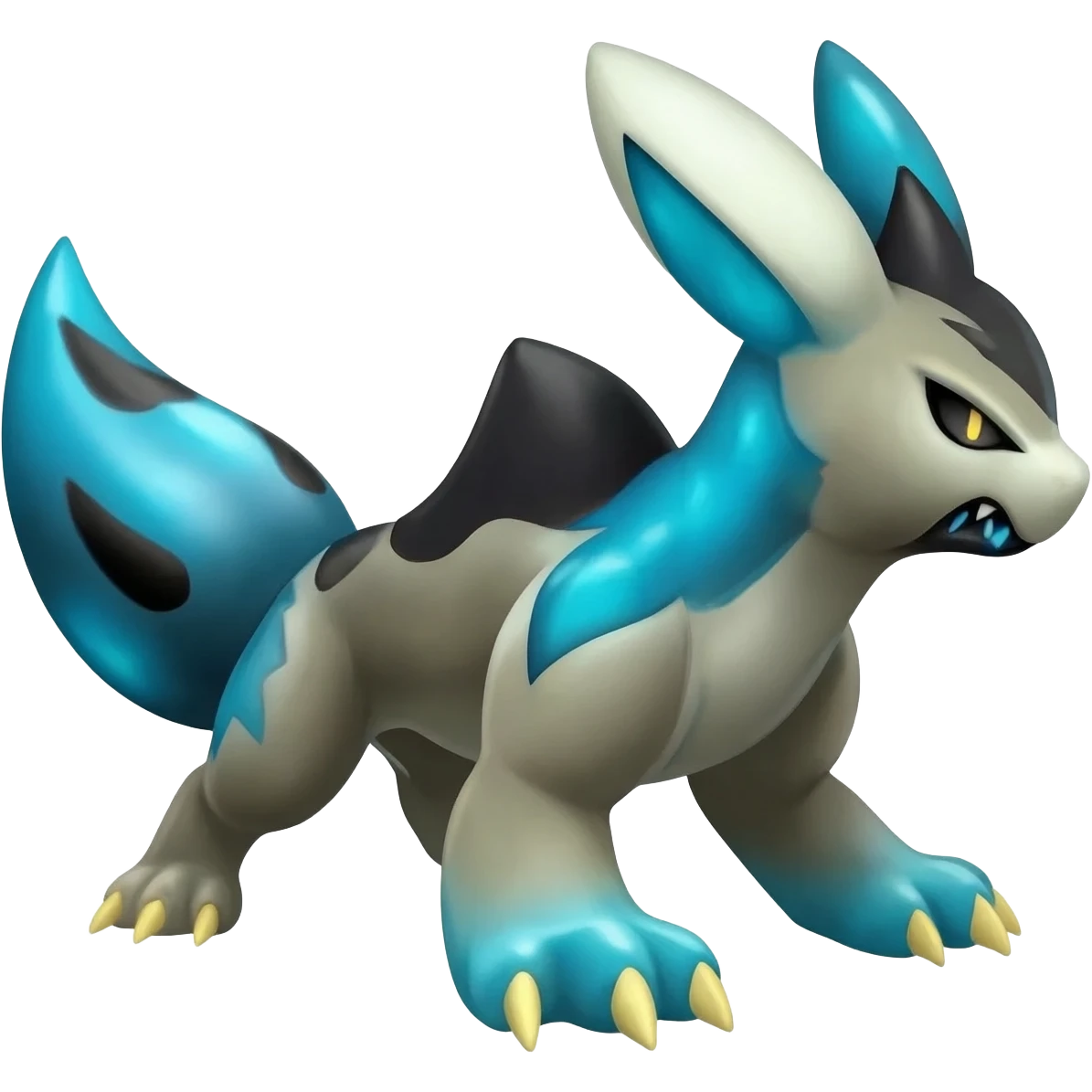 Manectric-Solgaleo-Electrike-Houndoom-Fakemon-Pokémon-fusion-hybrid-creature  emoji